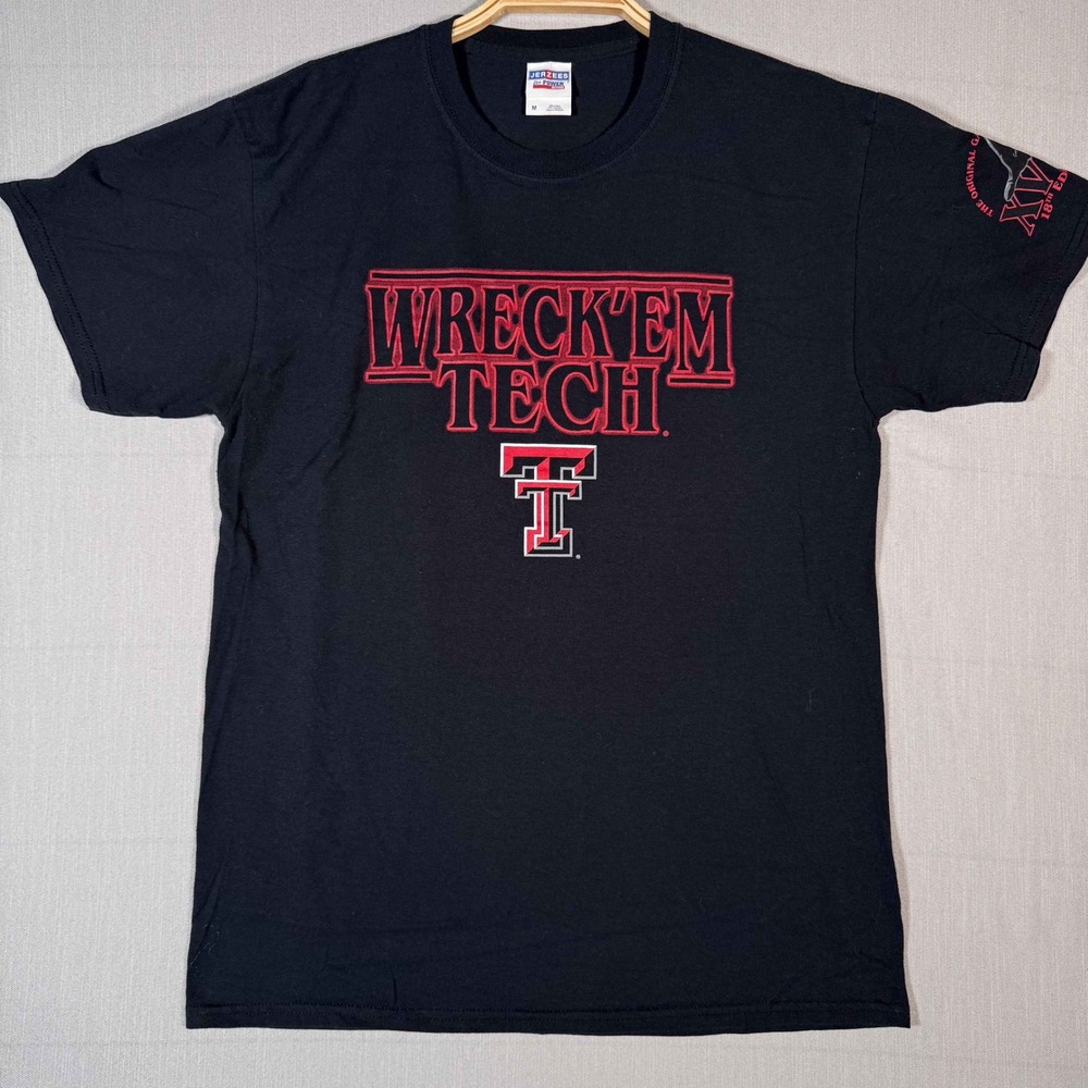 Texas Tech Red Raiders Wreck'Em Tech Stranger Things Game Day T-Shirt Mens M